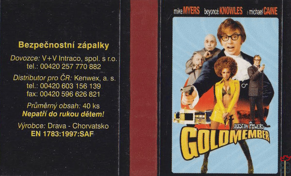 Goldmember mike Myers Beyonce Knowles Michael Caine Bezpecnostni zapal