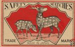 Safety matches trade mark made in Japan