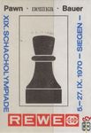 XIX. Schach olympiade Pawn Пешка Bauer 5.-27.IX.1970 Siegen REWE