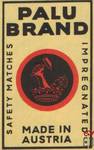 Palu Brand safety matches impregnated made in Austria