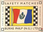 Burns Philp (N.G.) ltd Made in Finland safety matches average contents