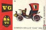 Gobron Brillie "Cab" 1903 average 30 foreign matches VG serv
