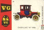 Cadillac "H" 1906 average 30 foreign matches VG service