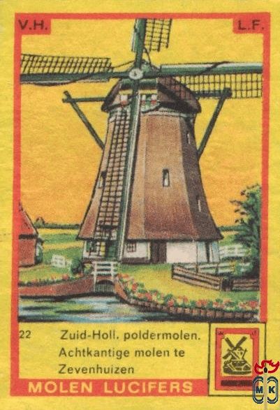 Zuid-Holl, poldermolen, Achtkantige molen te Zevenhuizen Molen lucifer
