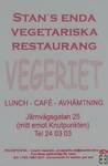VEGERIET Stan's enda vegetariska restaurang Prosperita - Chech pep
