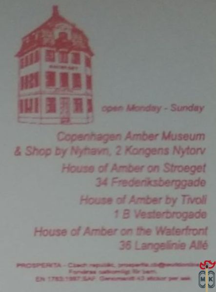 Open Monday-Sunday Copenhagen Amber Museum & Shop by Nyhavn, 2 Kongens