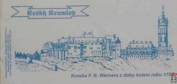 Cesky Prumlov Kresba F.B. Wernera z doby kolem roku 1750 Reklama Prosp