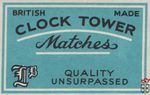Clock Tower British made Matches quality unsurpassed