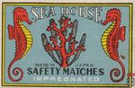 Sea Horse Impregnated safety matches made in Japan