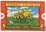 Three Camels Impregnated safety matches trade mark made in Yugoslavia