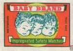 Baby Brand Impregnated safety matches trade mark made in Yugoslavia