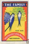 The Family Impregnated safety matches trade mark made in Yugoslavia