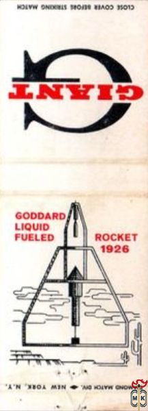 Goddard liquid fueled rocket 1926 Diamond match day New York, N.Y. GIA