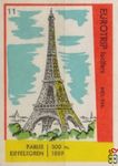 Parus Eiffeltoren 300 m. 1889 Evrotrip lucifers Ned. fab.