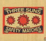 Three suns safety matches av. 45 solo works