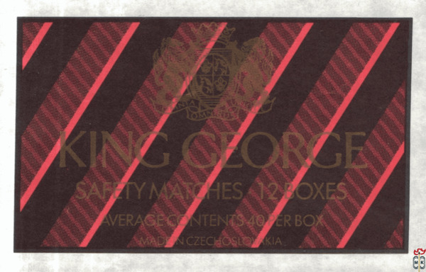 King George safety matches 12 boxes average contents 40 per box made i