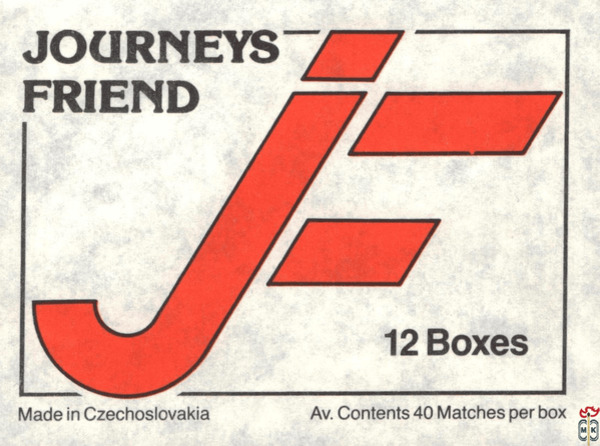Journeys friend 12 Boxes Made in Czechoslovakia Av. Contents 40 Matche